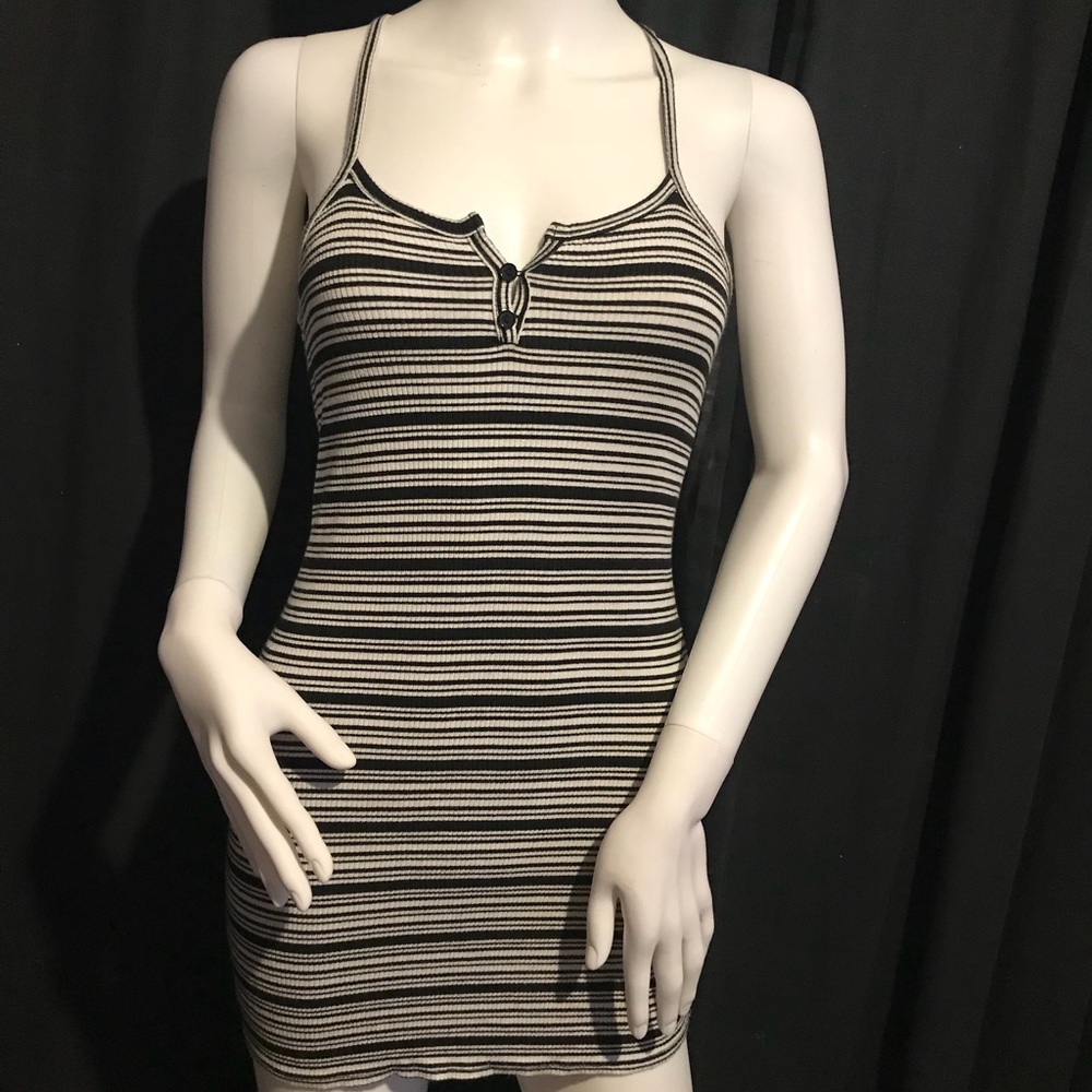 Stripped summer mini dress